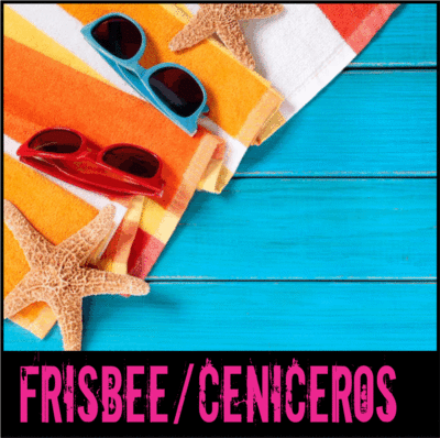 Frisbee y cenicero de playa