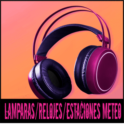 Lámparas, relojes y estaciones meteorológicas